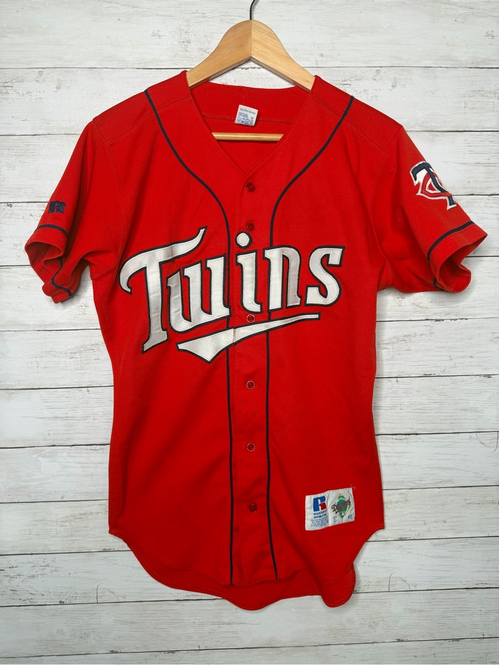 Vintage 90s Russell Athletic Minnesota Twins Diamond Collection Jersey Size 40